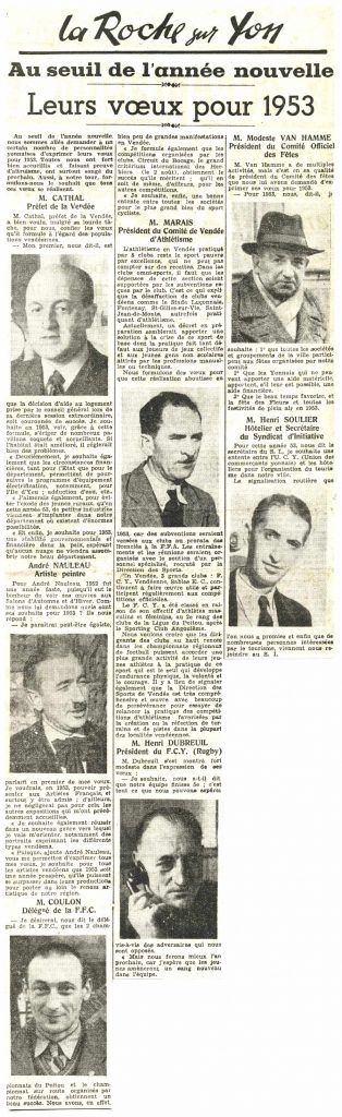 1953 leurs voeux pour la nouvelle année AC Nauleau